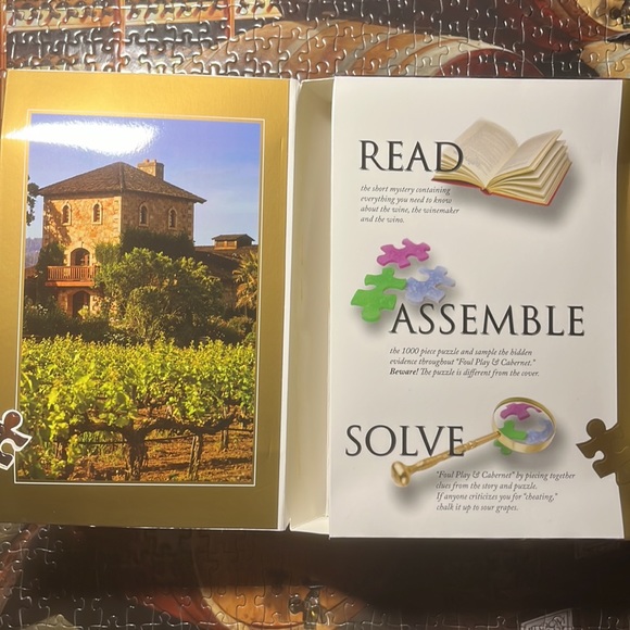 🧩 1000 piece Bepuzzled Classics “Foul Play & Cabernet” Mystery puzzle. - Picture 2 of 7